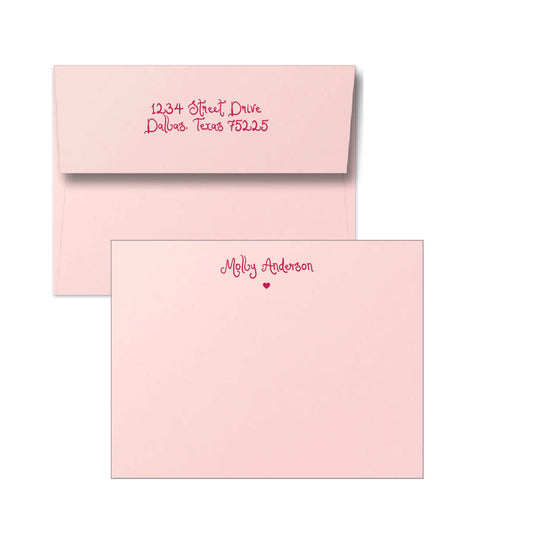 colored stationery cards with foil stamp personalization by the essenetial market