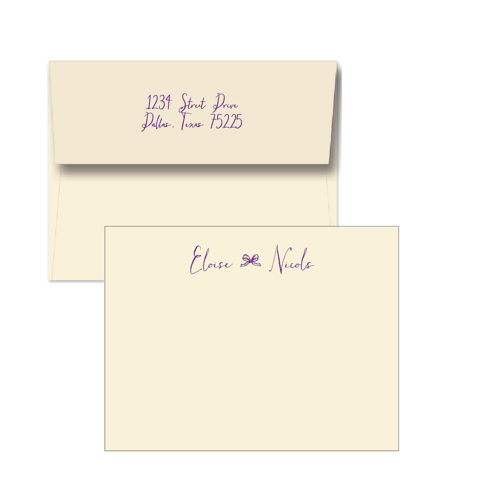 colored stationery cards with foil stamp personalization by the essenetial market