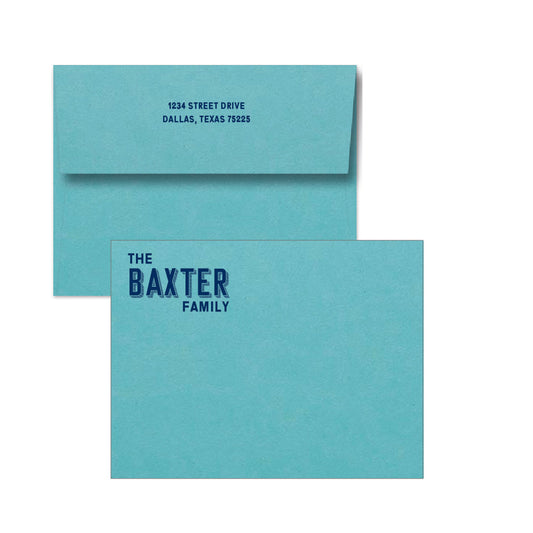 colored stationery cards with foil stamp personalization by the essenetial market