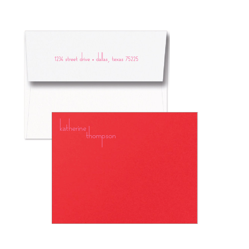 colored stationery cards with foil stamp personalization by the essenetial market