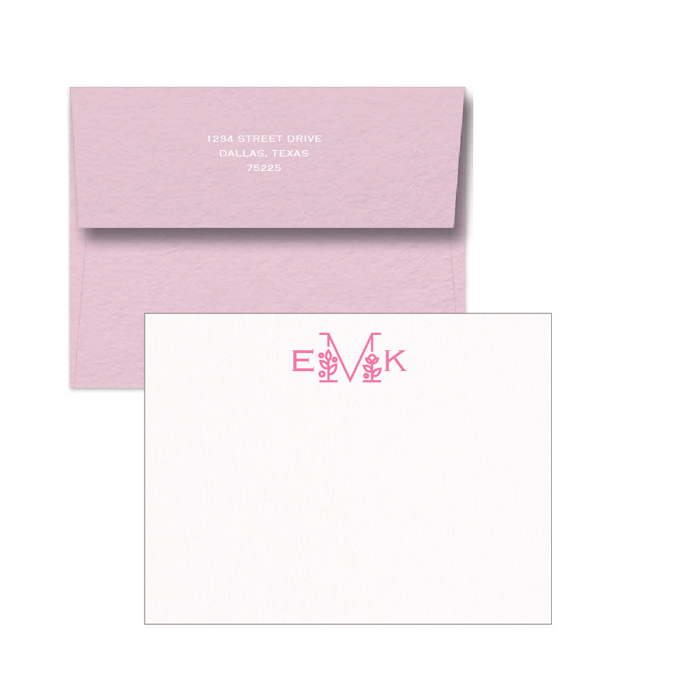 colored stationery cards with foil stamp personalization by the essenetial market