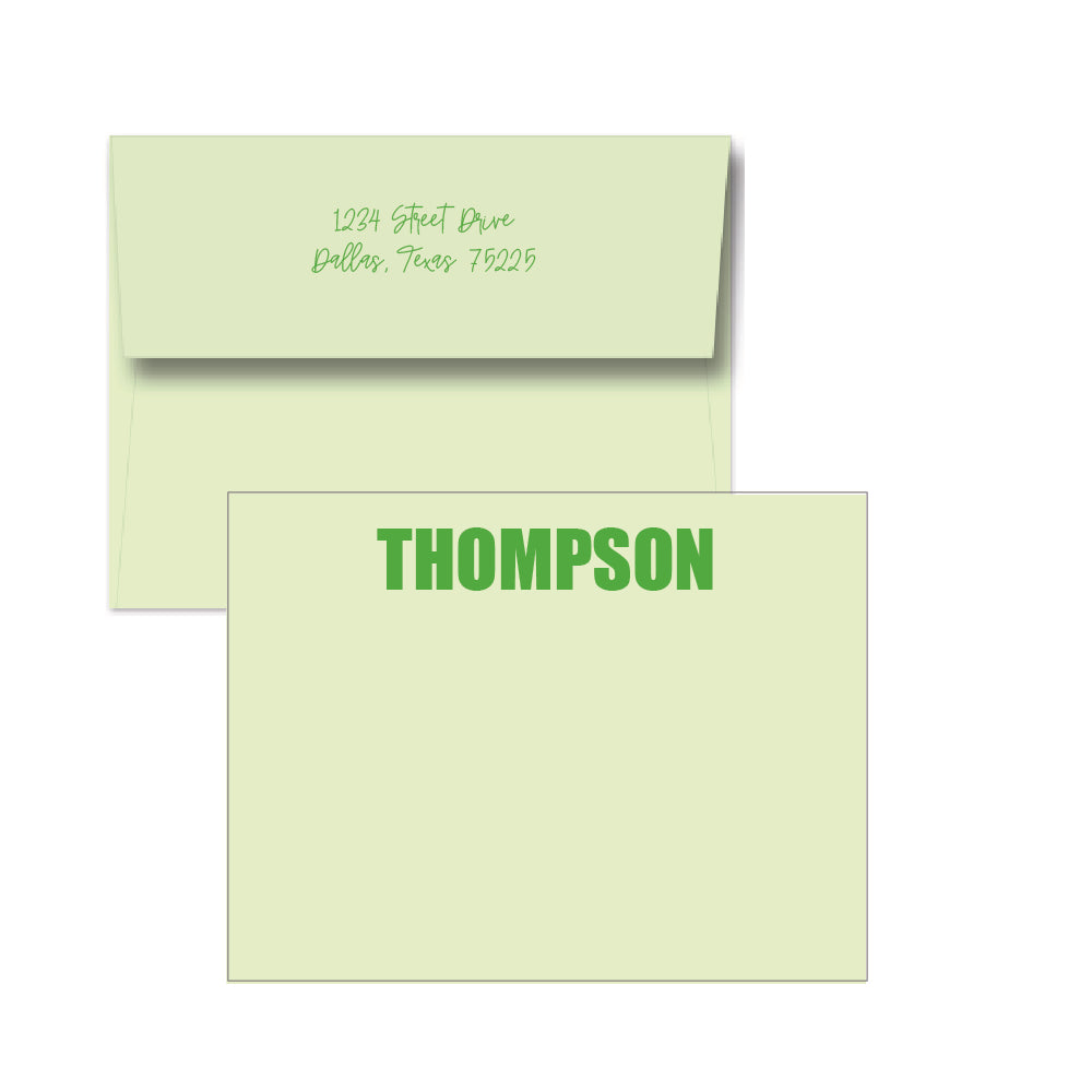 colored stationery cards with foil stamp personalization by the essenetial market