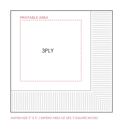 pet sketch | beverage napkins | 3ply or linen