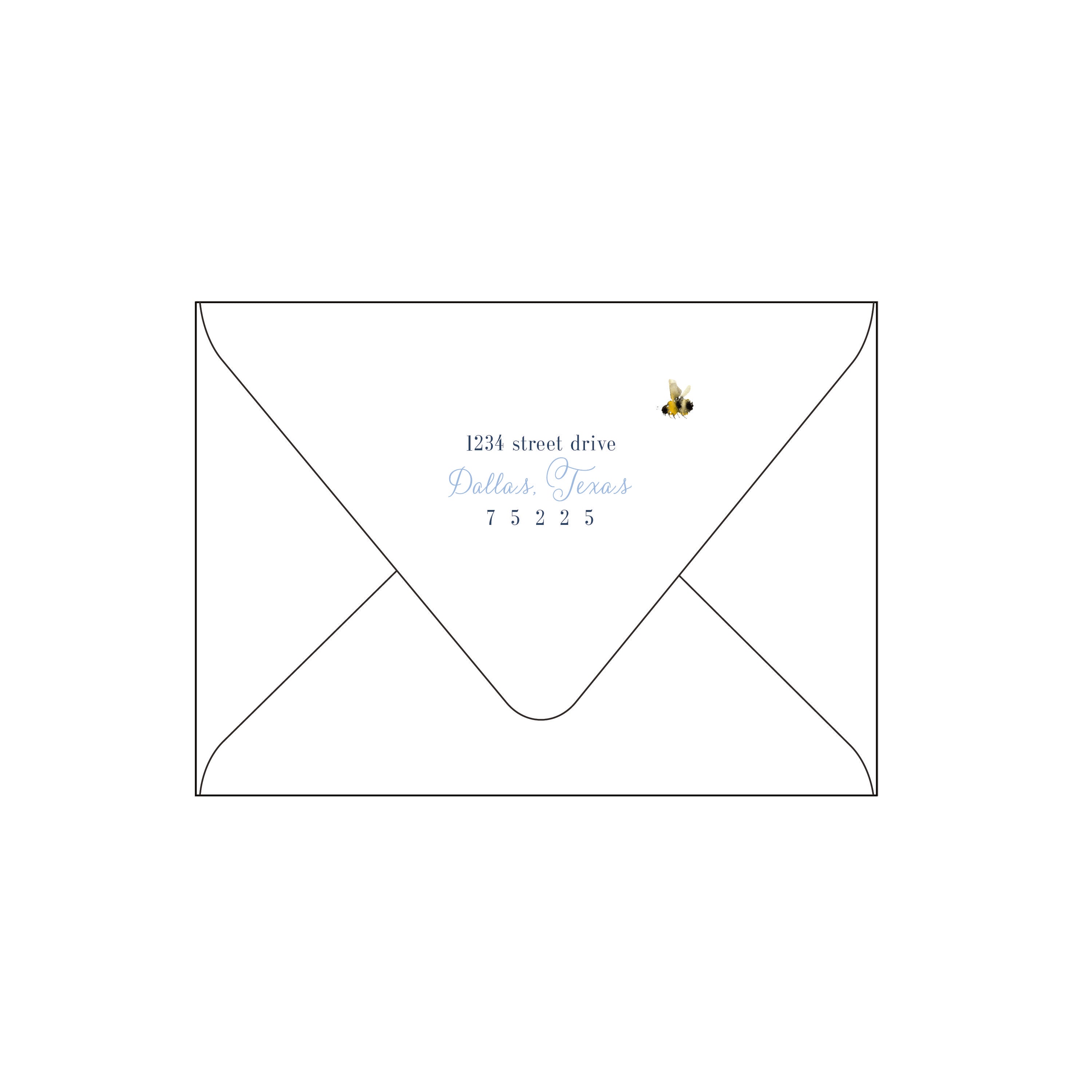 blue florals | invitation