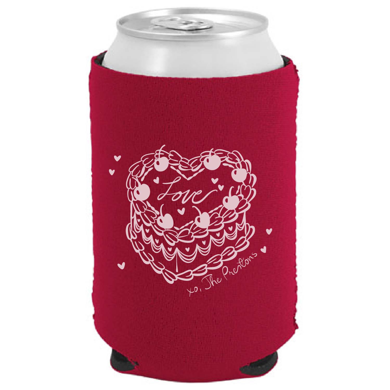vday cake | can cooler