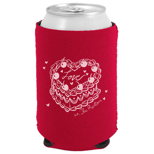 vday cake | can cooler