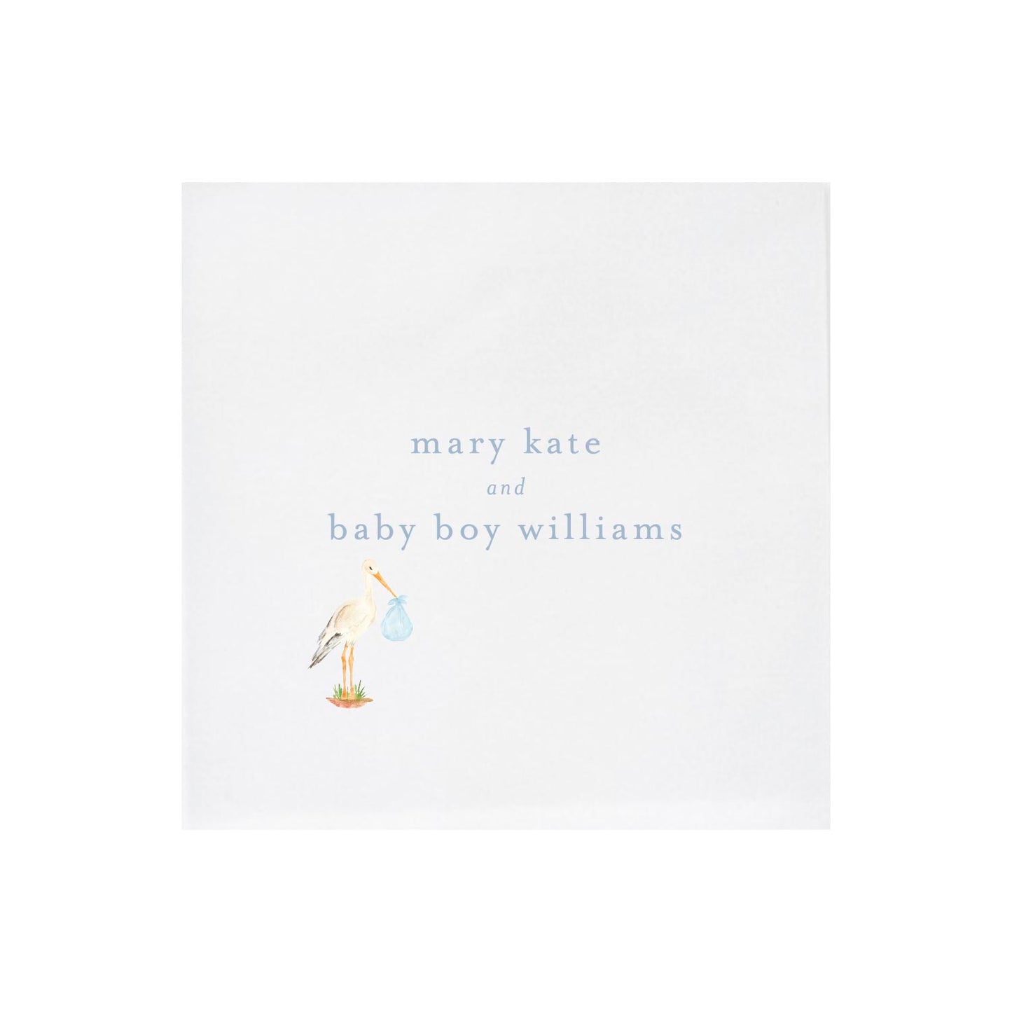 baby boy stork | napkins | 3ply or linen