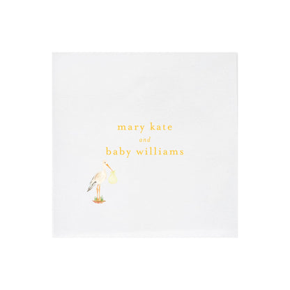 baby stork | napkins | 3ply or linen