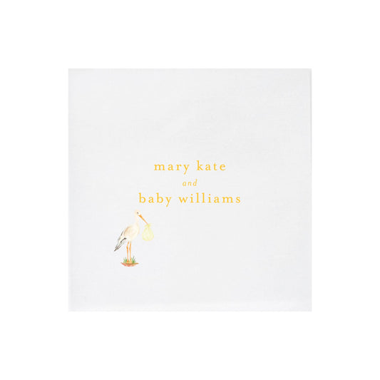 baby stork | napkins | 3ply or linen