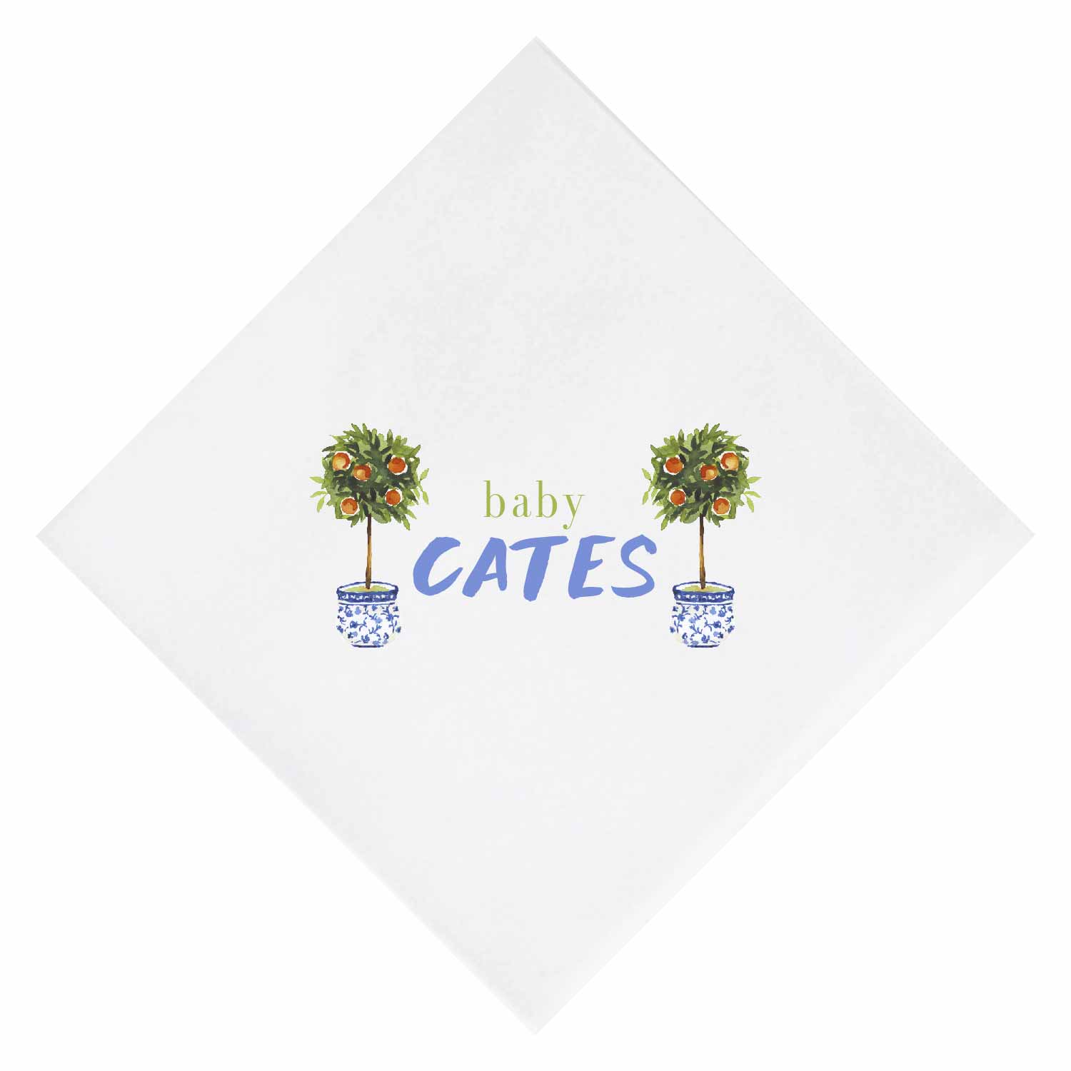 boxwood bow Personalized Cocktail Napkins