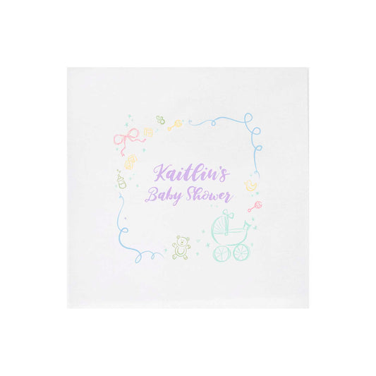 colorful baby | digital | napkins | 3ply or linen