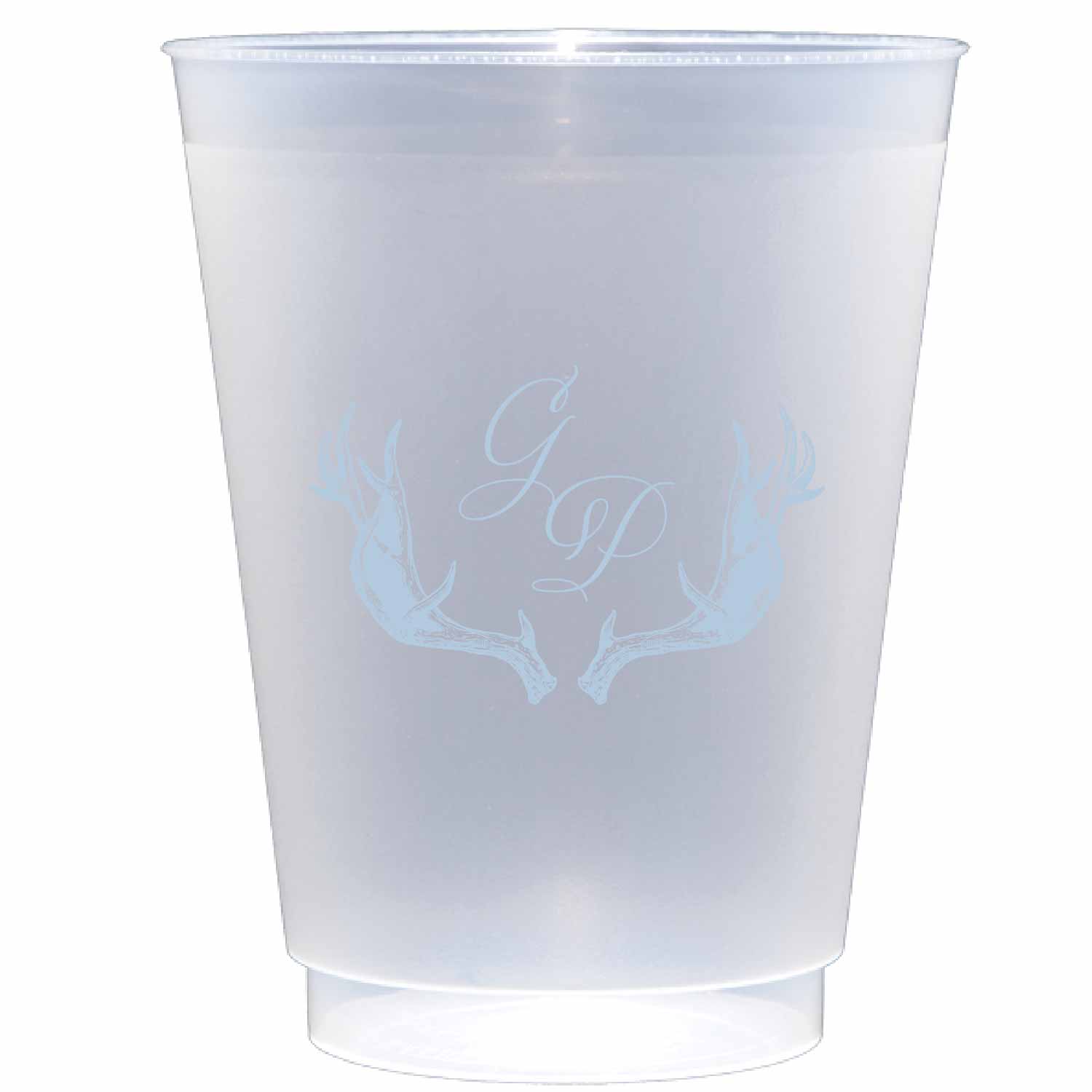 BPersonalized antlers  | Frosted flex cup