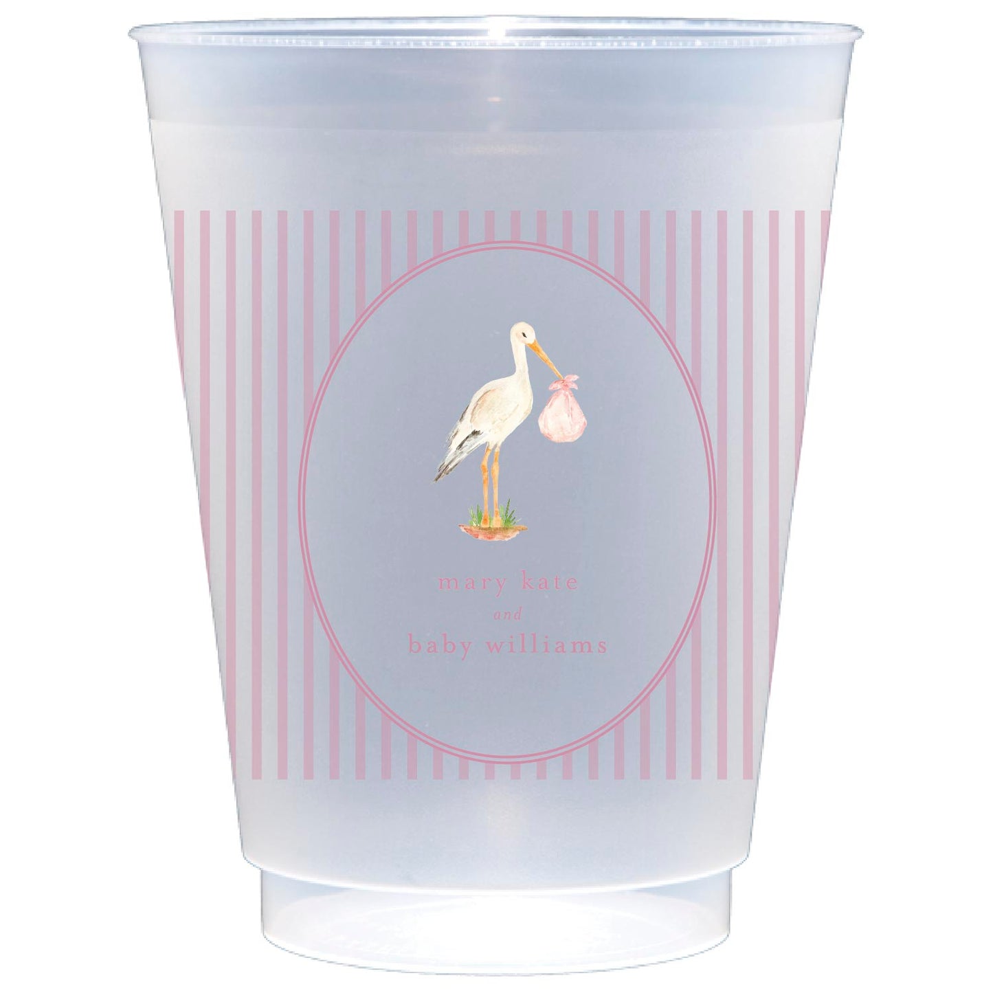 baby girl stork | shatterproof frosted flex | digital (