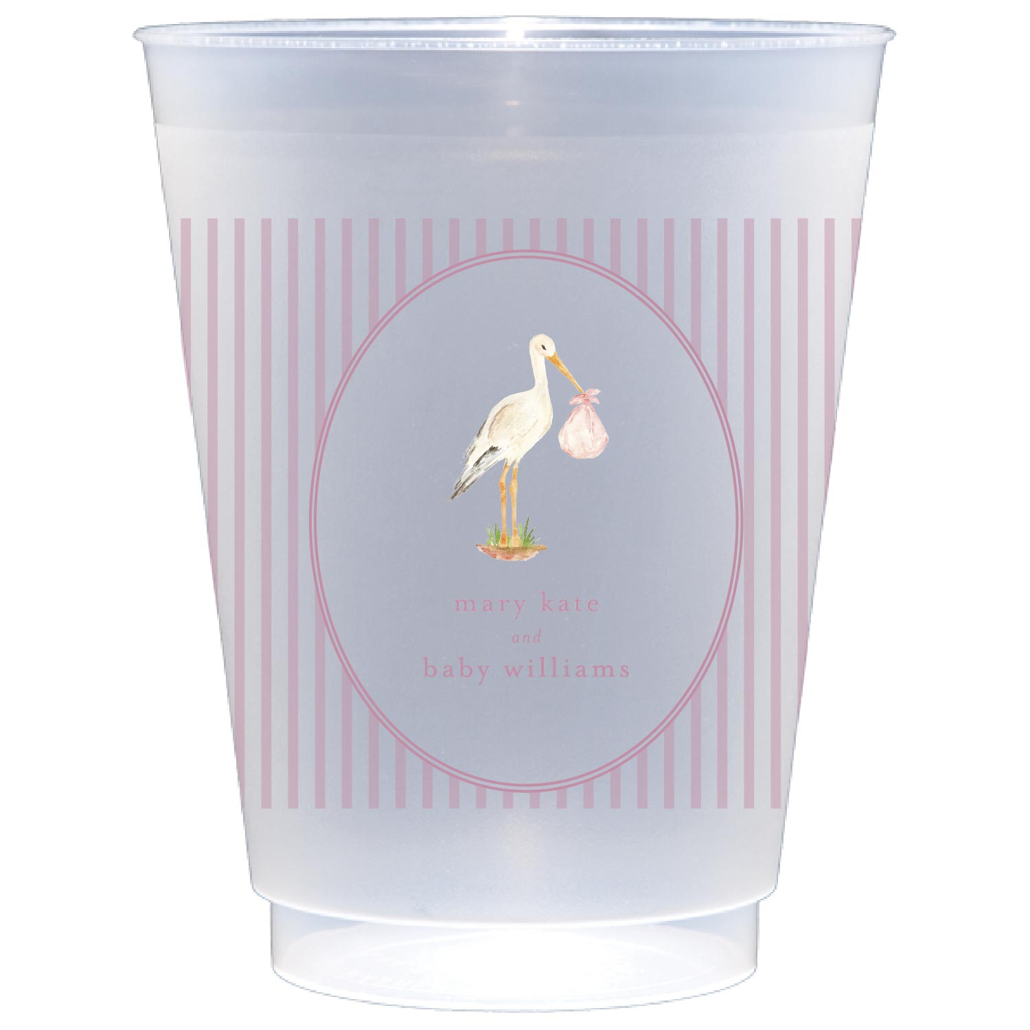 baby girl stork | shatterproof frosted flex | digital (