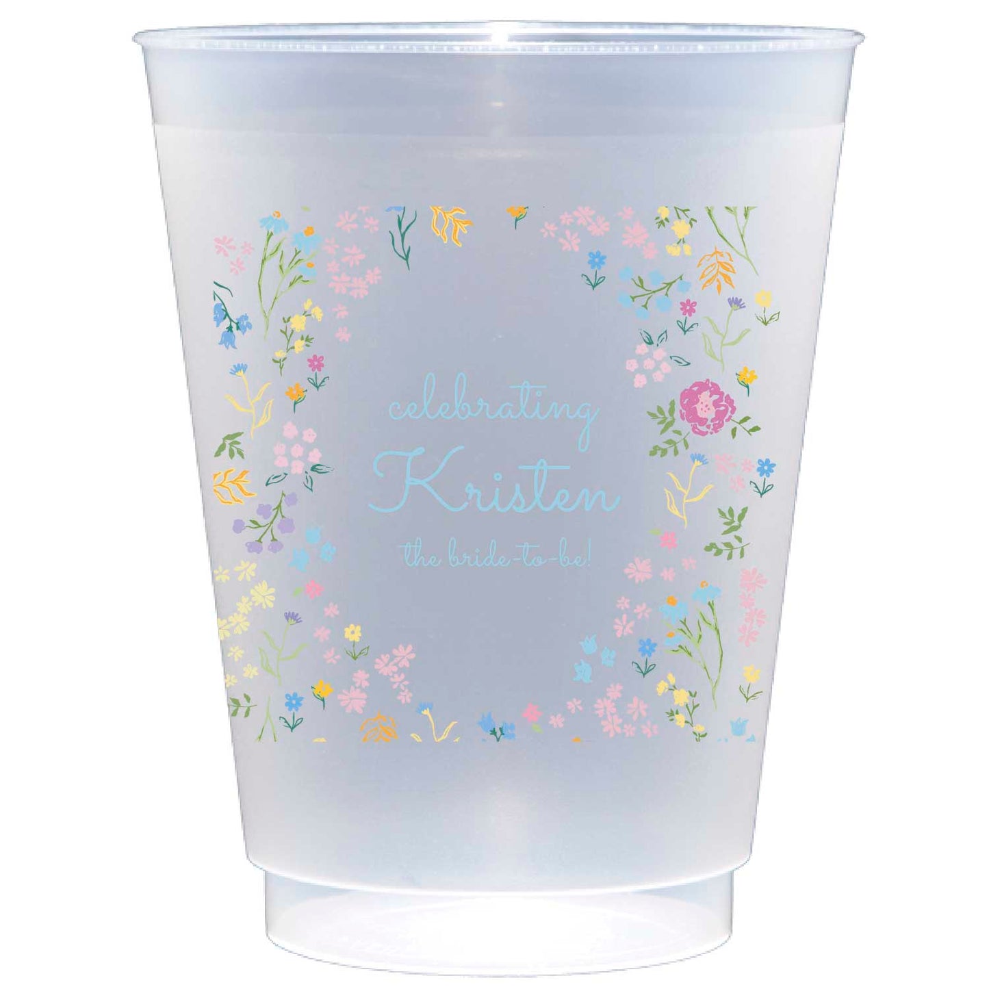 Personalized florals  | Frosted Flex Cup