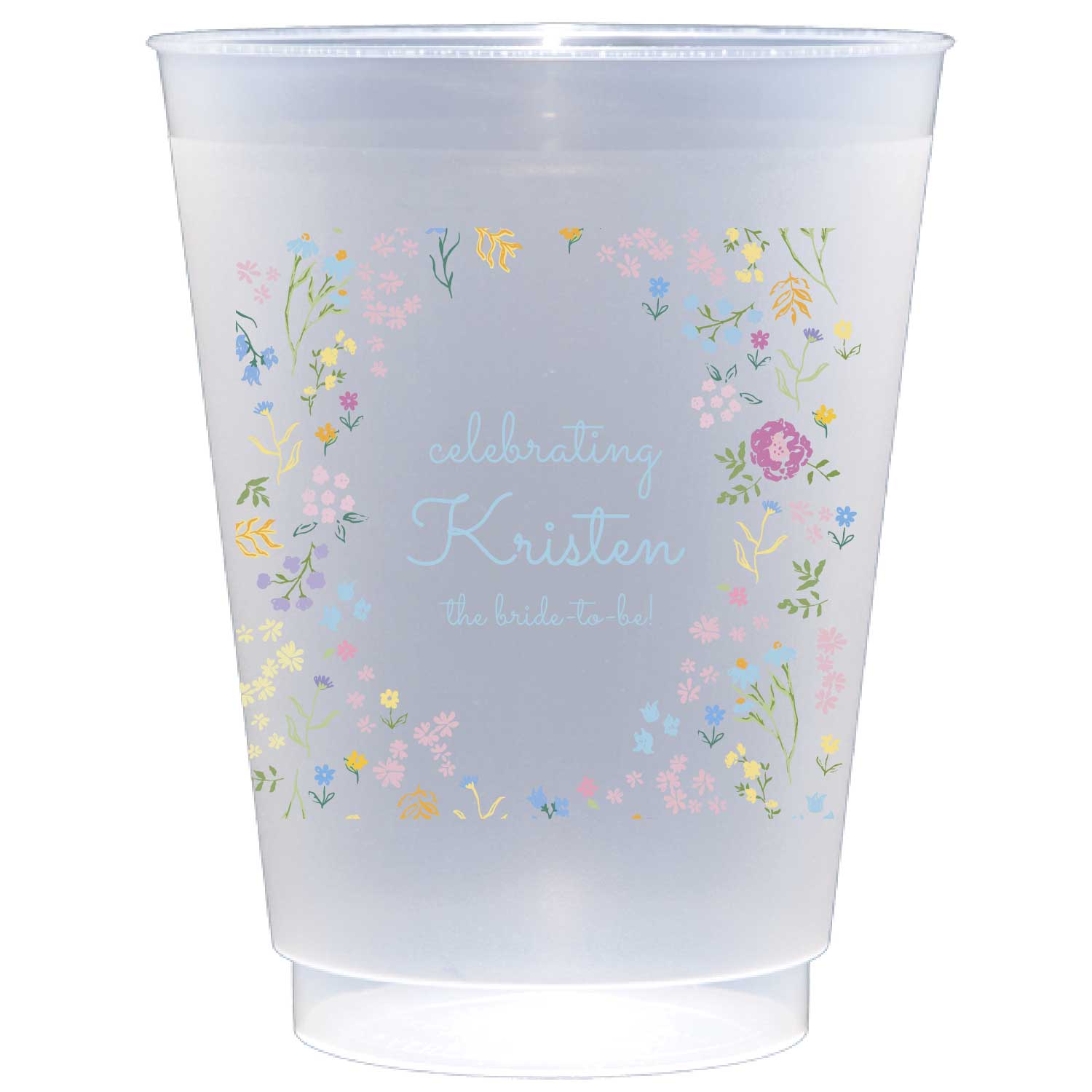 Personalized florals  | Frosted Flex Cup