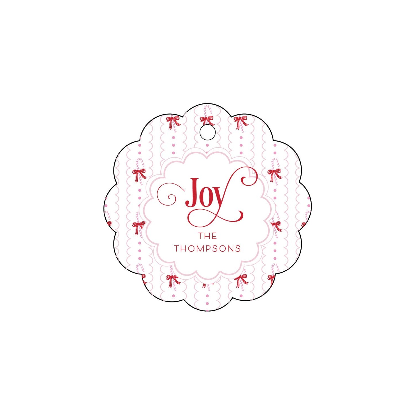 candy can scallop | gift tags