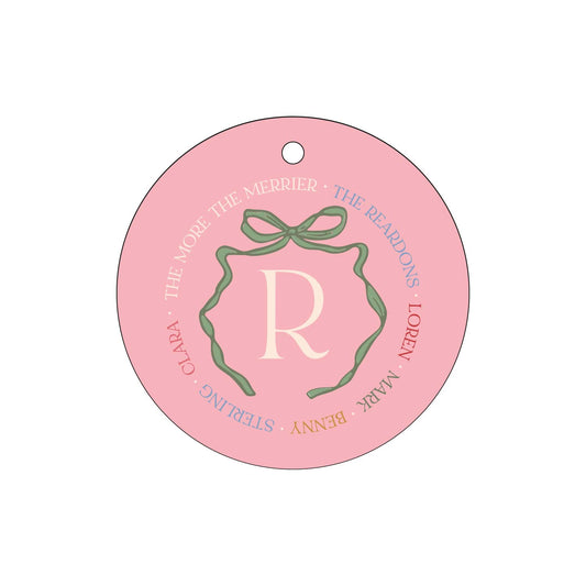 colorful christmas bow | gift tags