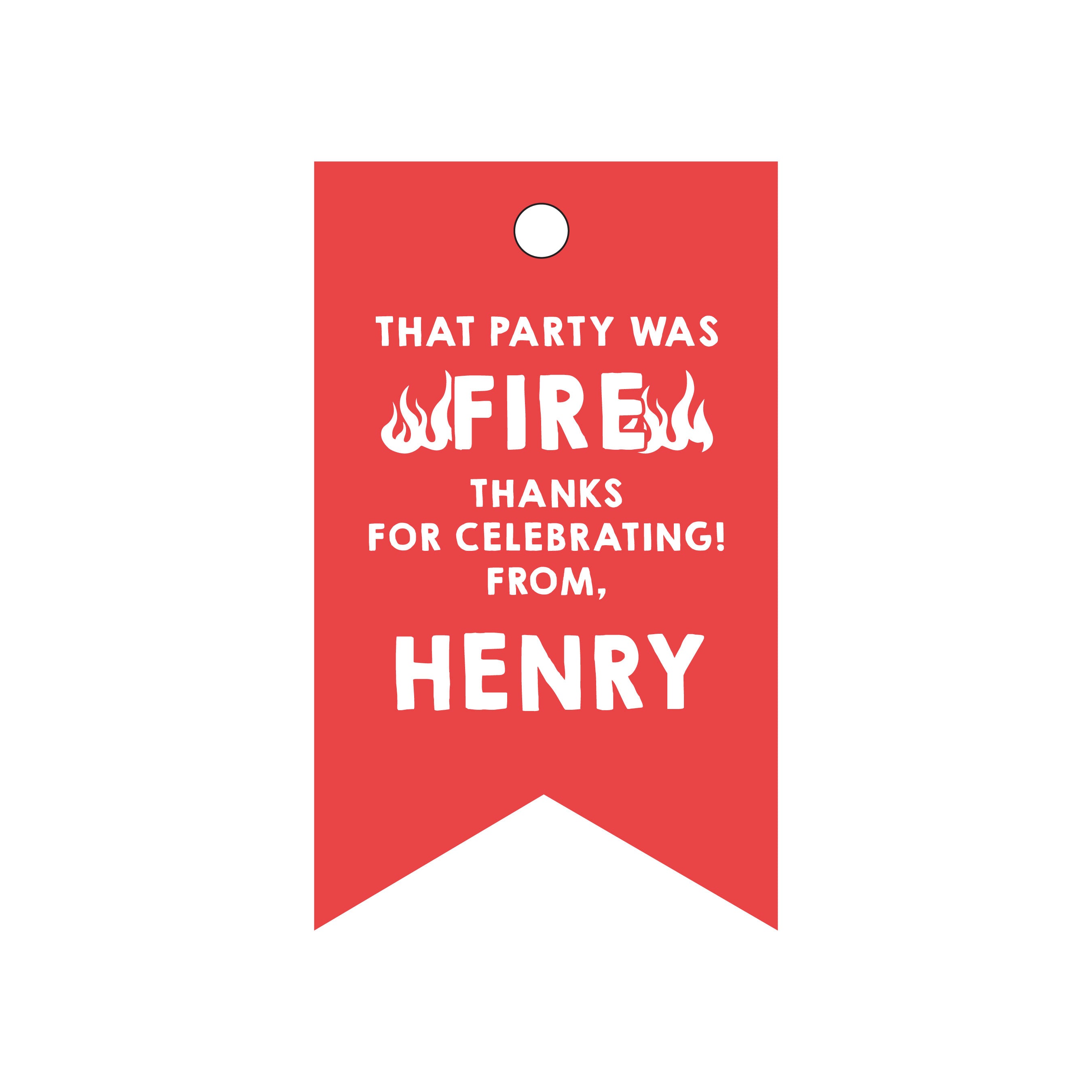 firetruck | gift tags | specialty printing