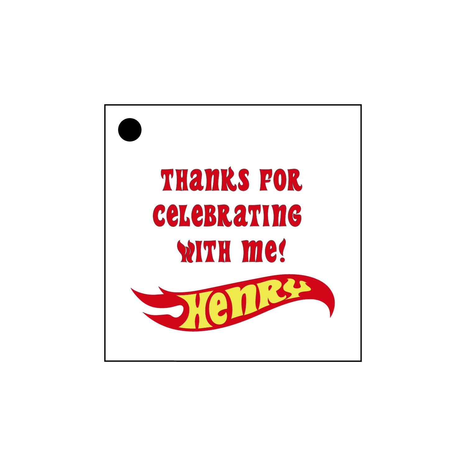 hot wheels | gift tags | specialty printing