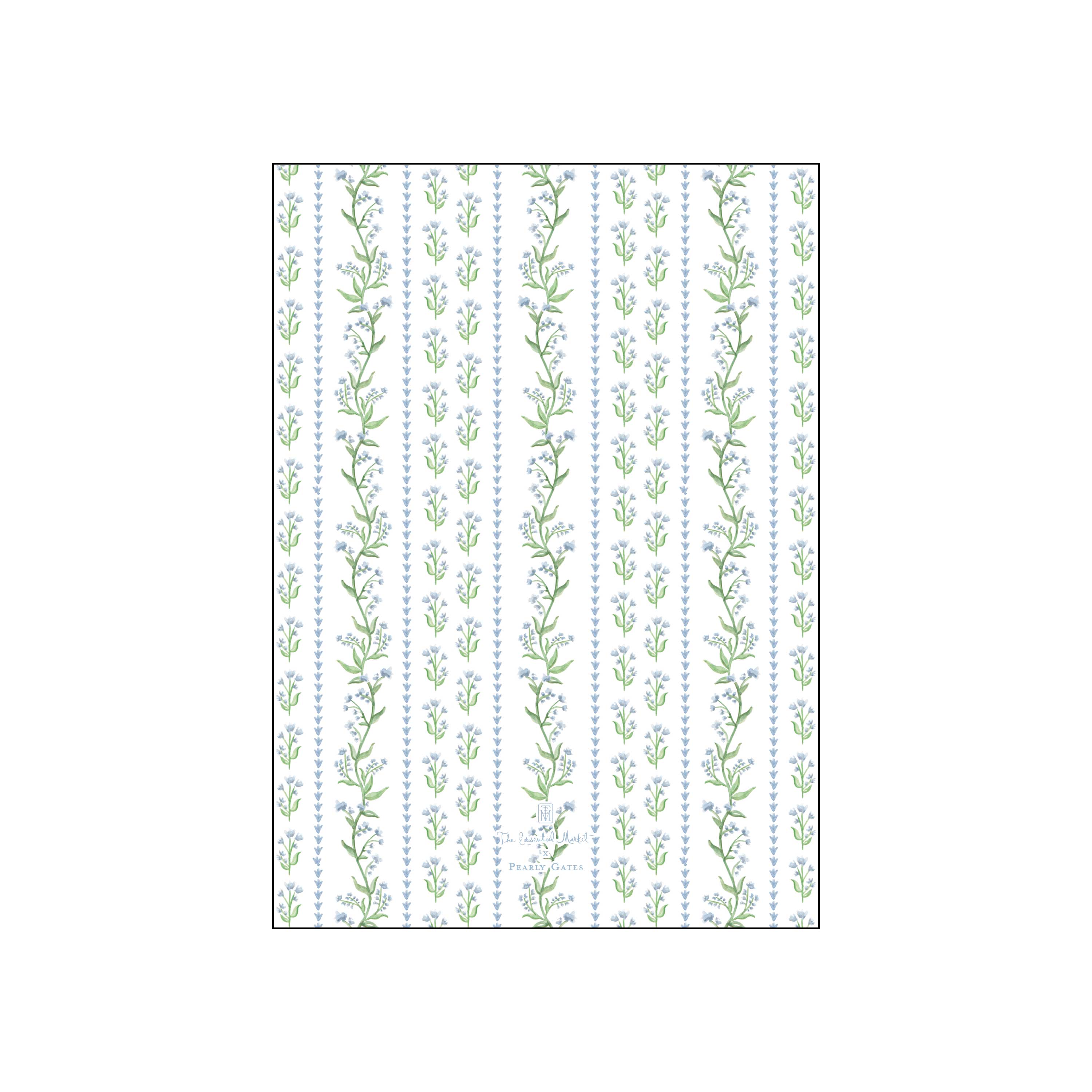 blue floral | holiday card | pearly gates designs