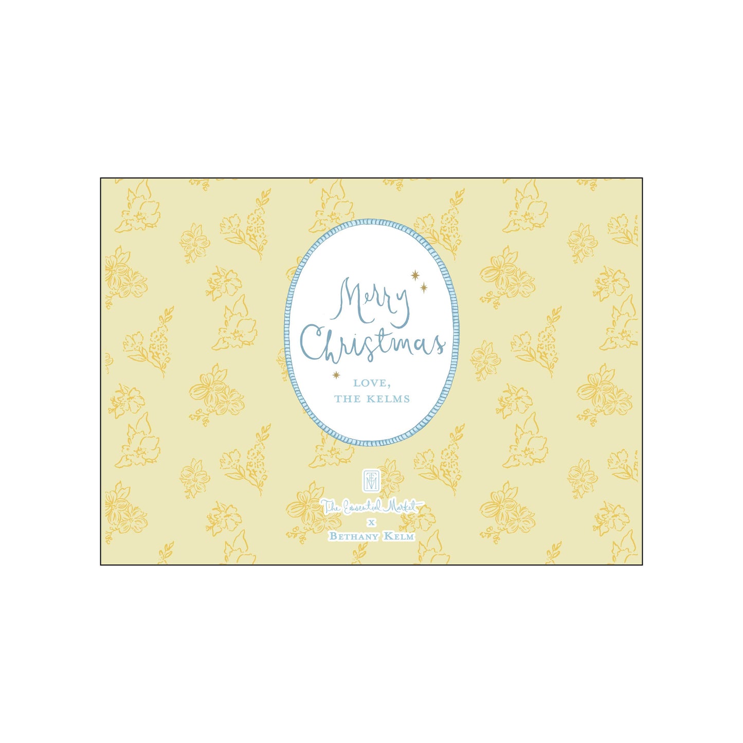 blue and yellow blooms | holiday card | bethany kelm