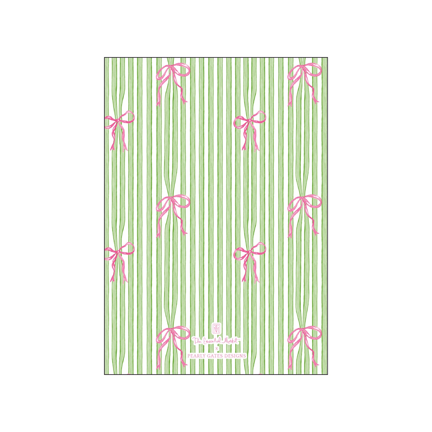 bow stripes | holiday card | pearly gates designs