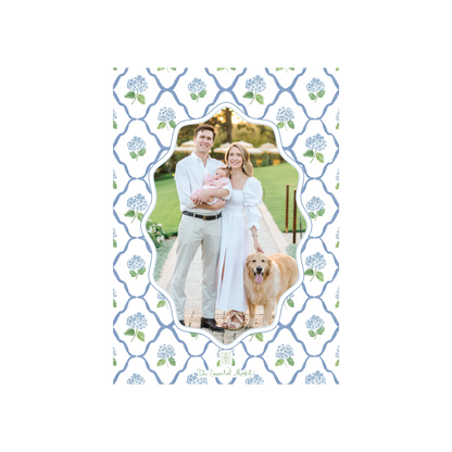diamond blue hydrangea | holiday card | digital printed