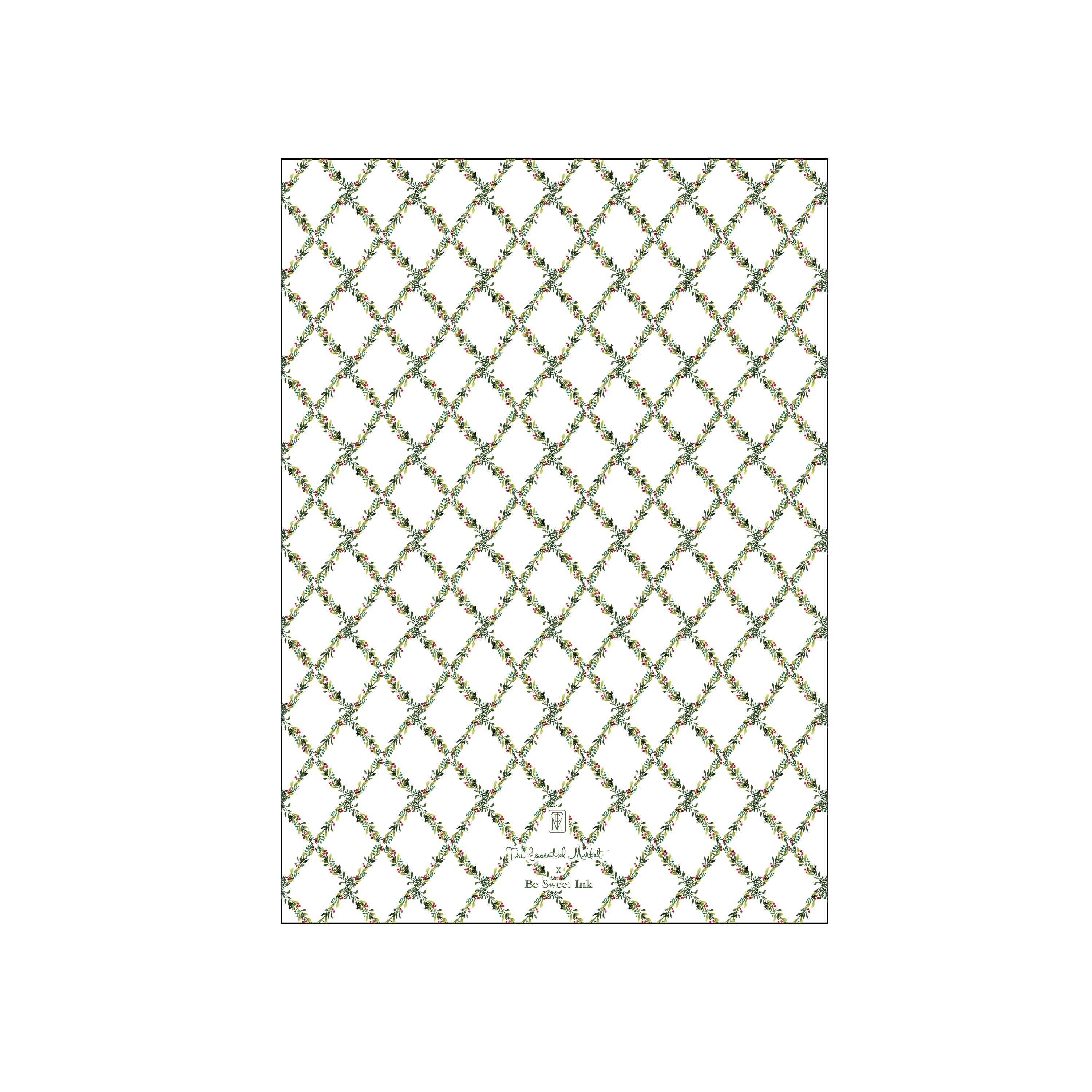 gingerbread toile | holiday card | be sweet ink