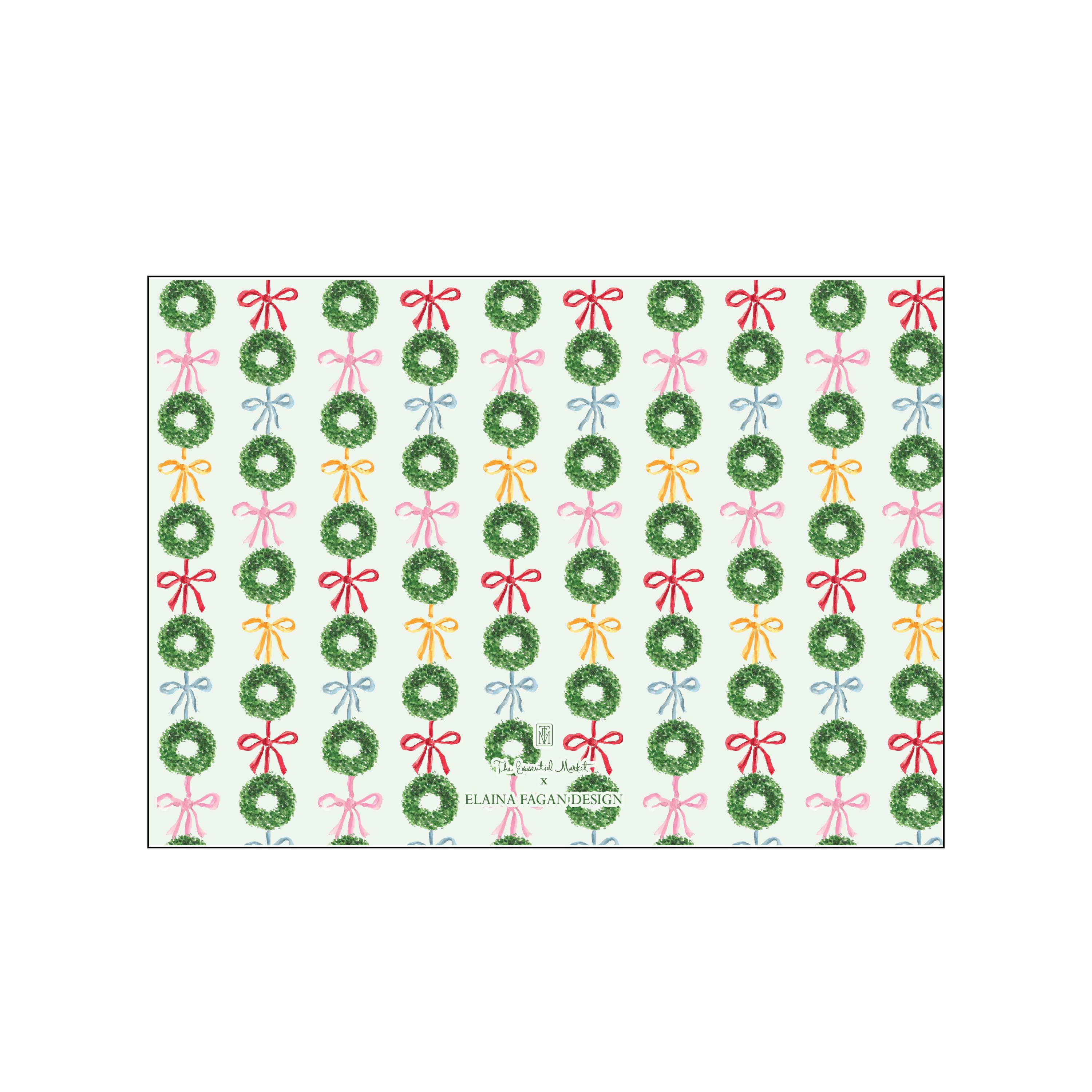 holiday boxwoods and bows | landscape | holiday card | elaina fagan design