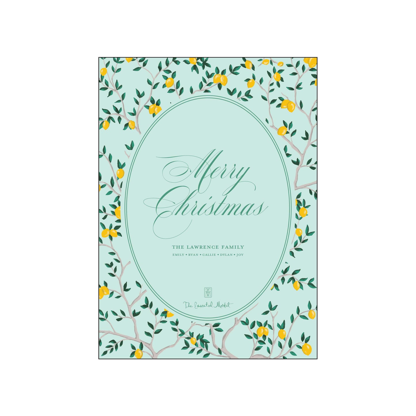 the lemon garden | holiday card | digital printed