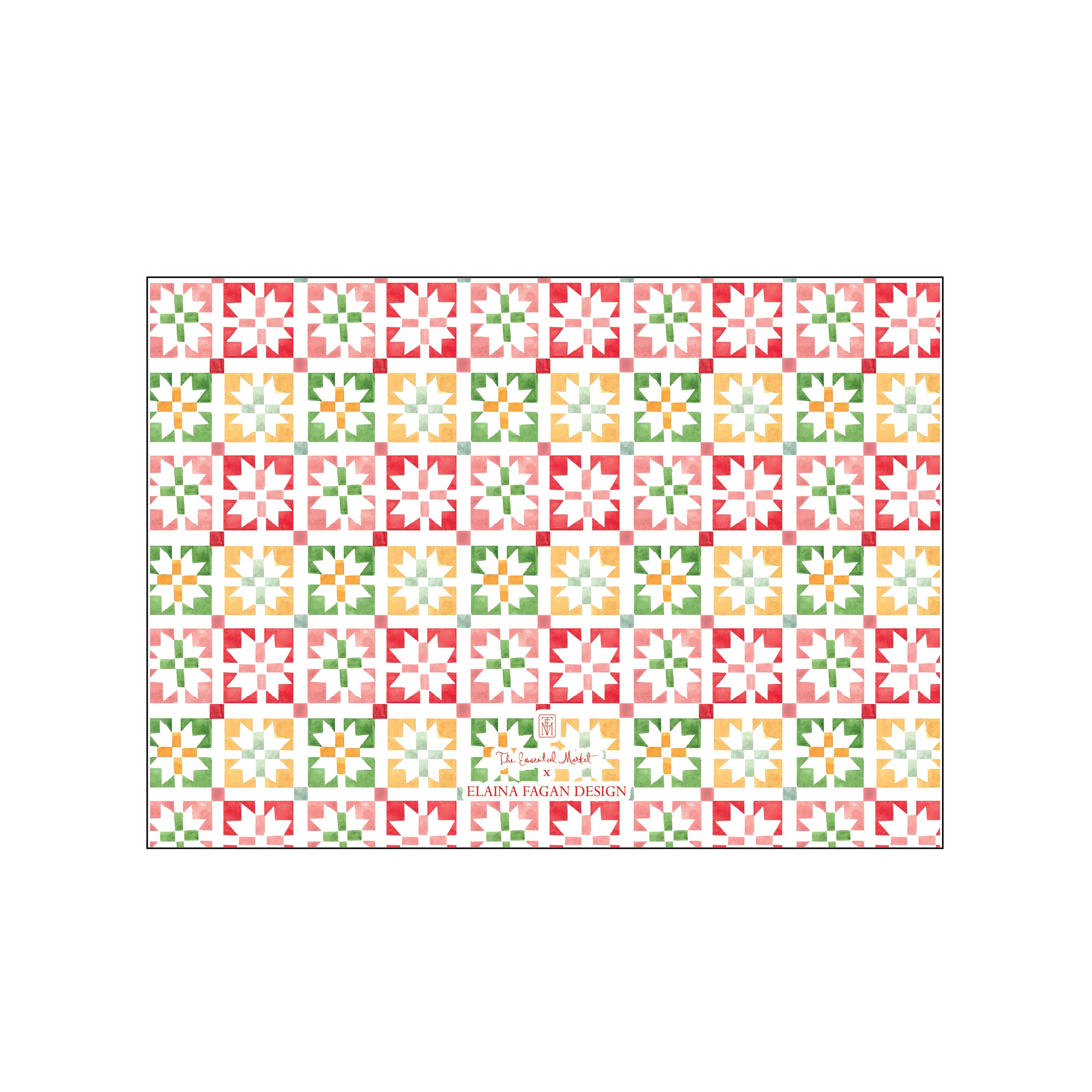 merry merry mosaic | landscape | holiday card | elaina fagan design
