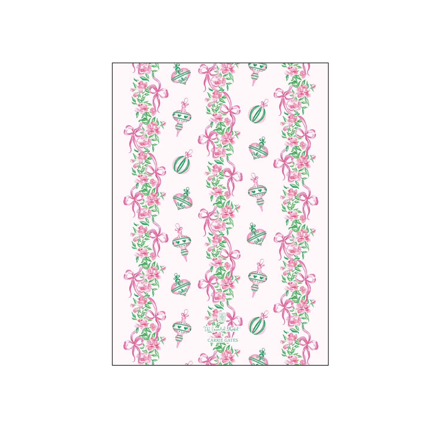 pink christmas | holiday card | pearly gates designs