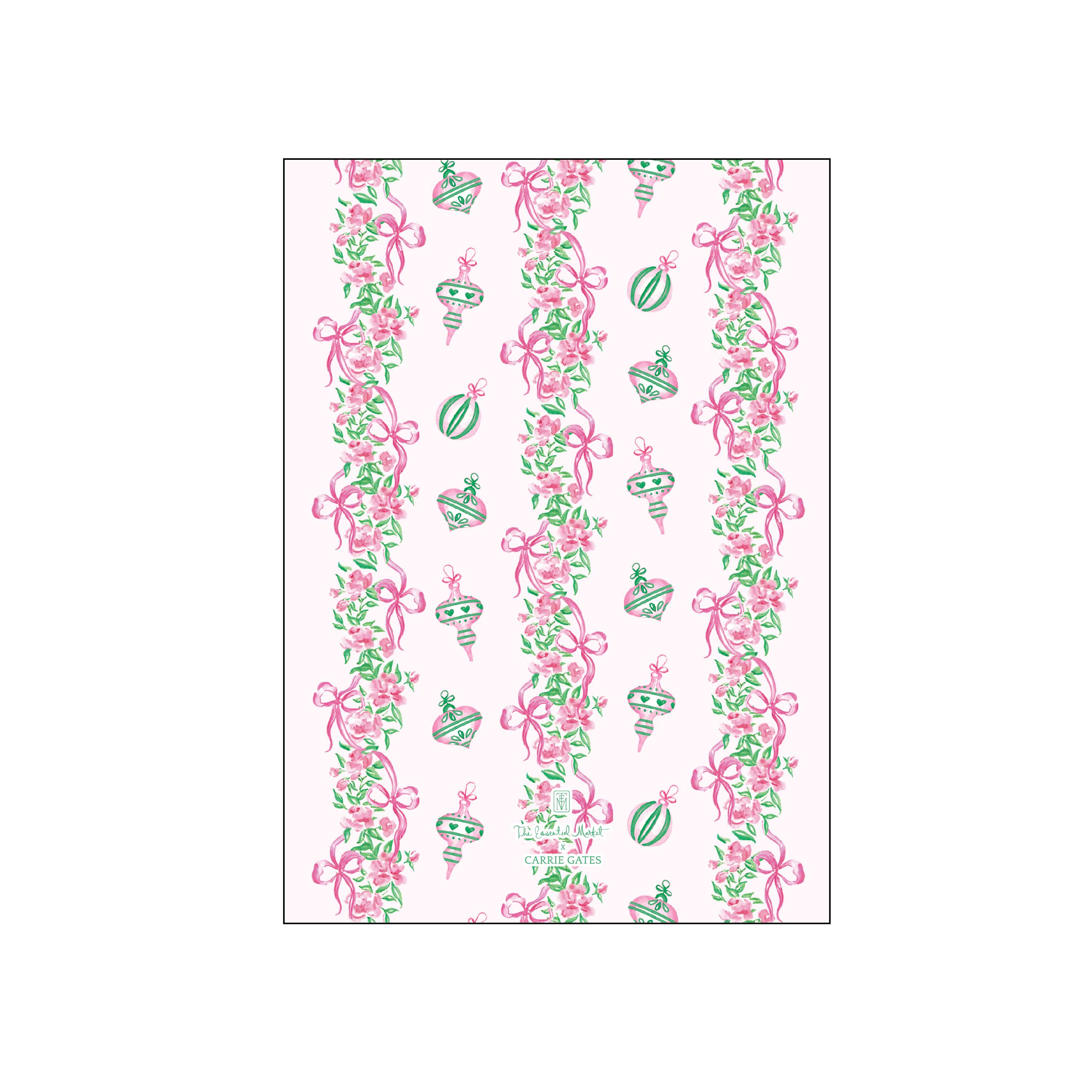 pink christmas | holiday card | pearly gates designs