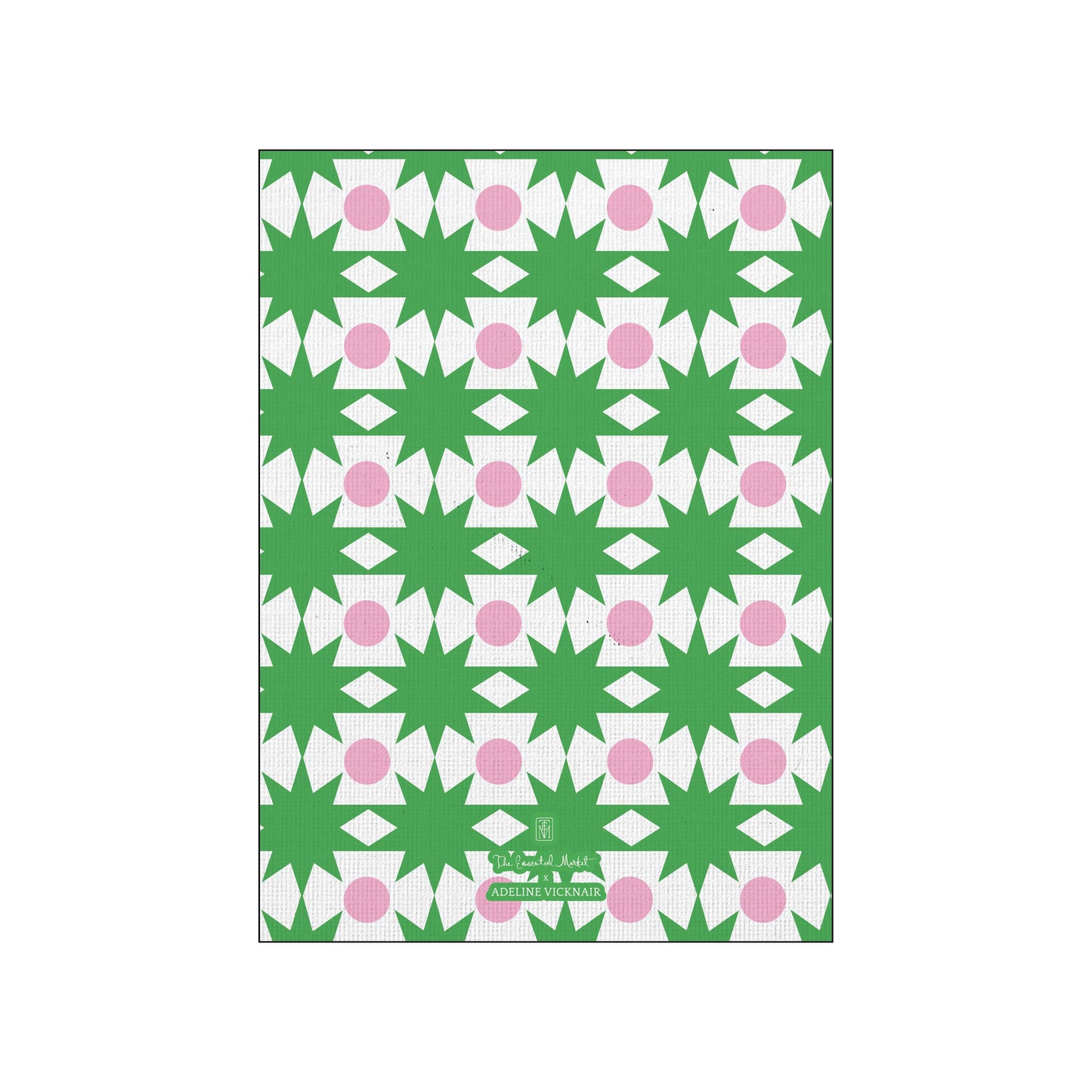 green and pink pop | vertical | holiday card | adeline vicknair