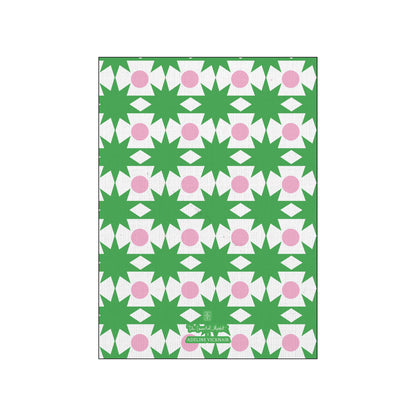 green and pink pop | vertical | holiday card | adeline vicknair