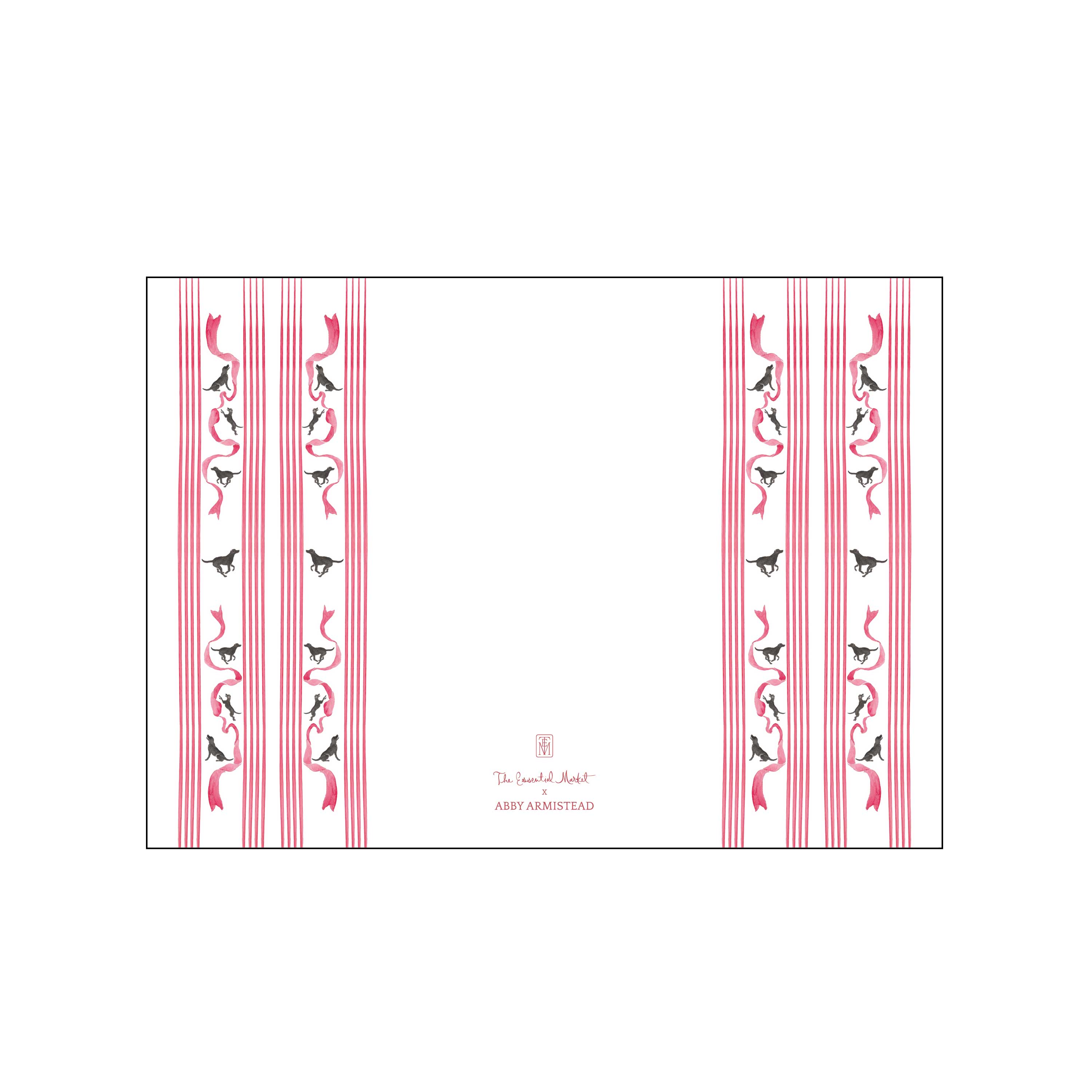 red ribbon dogs | holiday card | abby armistead