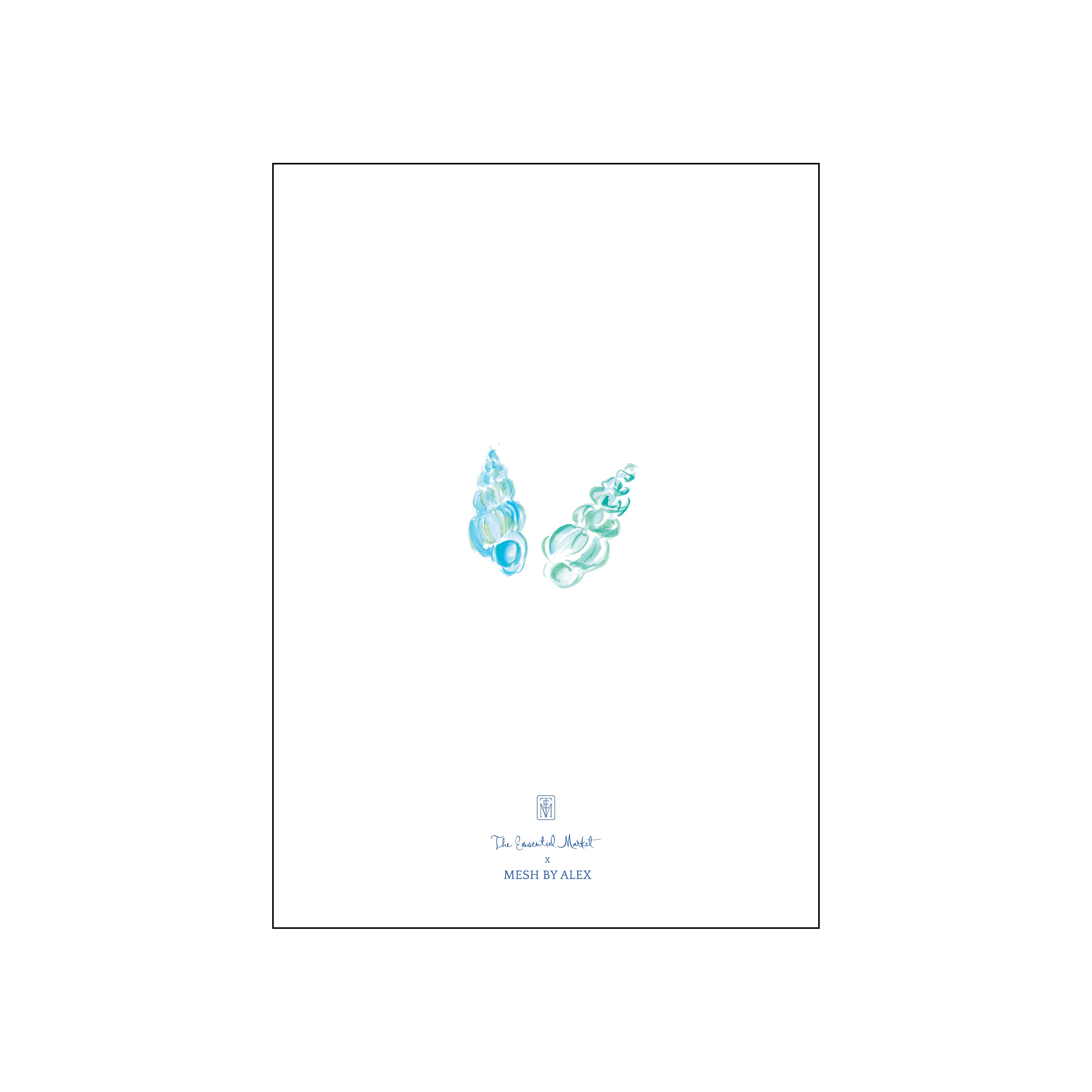 seashell | holiday card | mesh by alex
