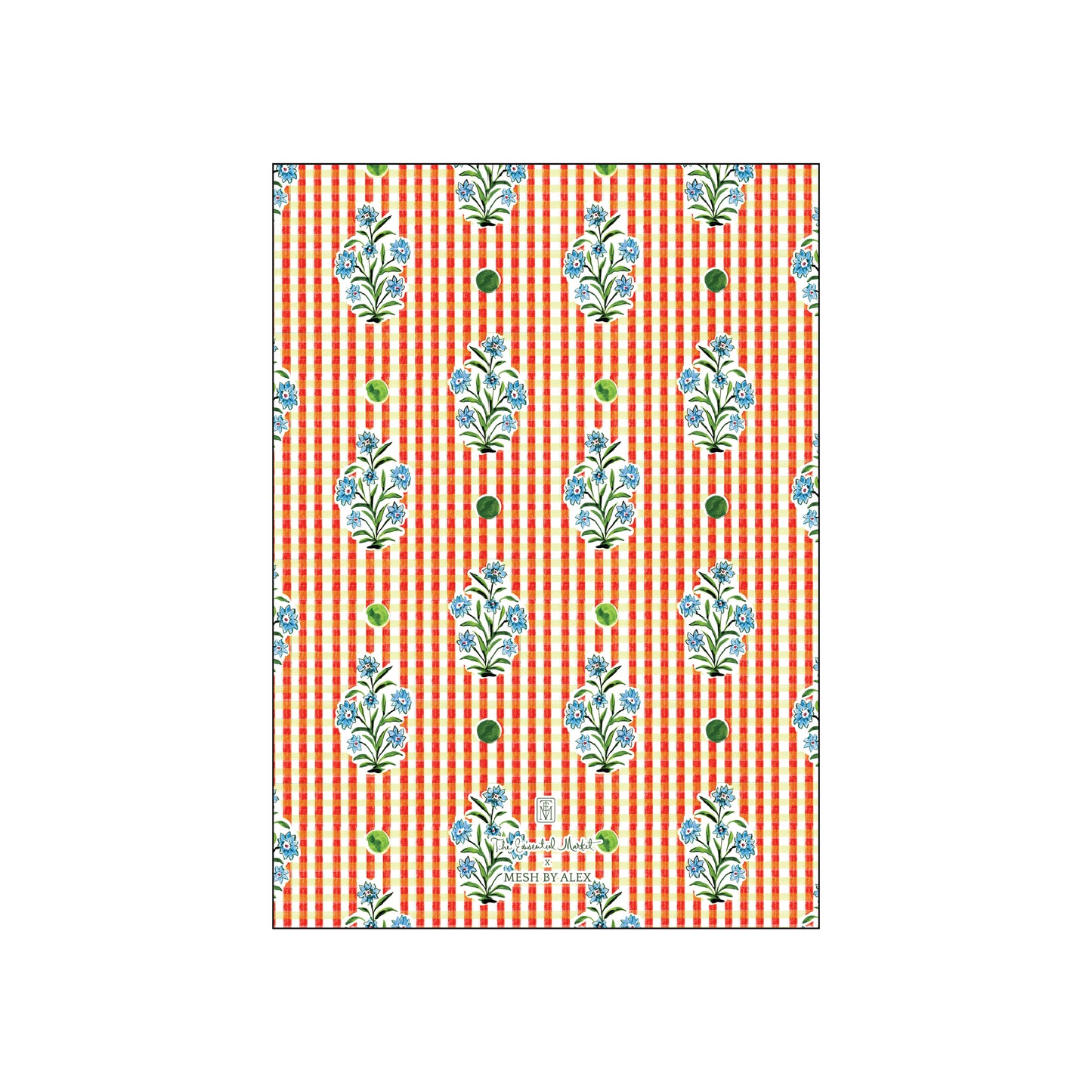 striped floral | holiday card | mesh by alex