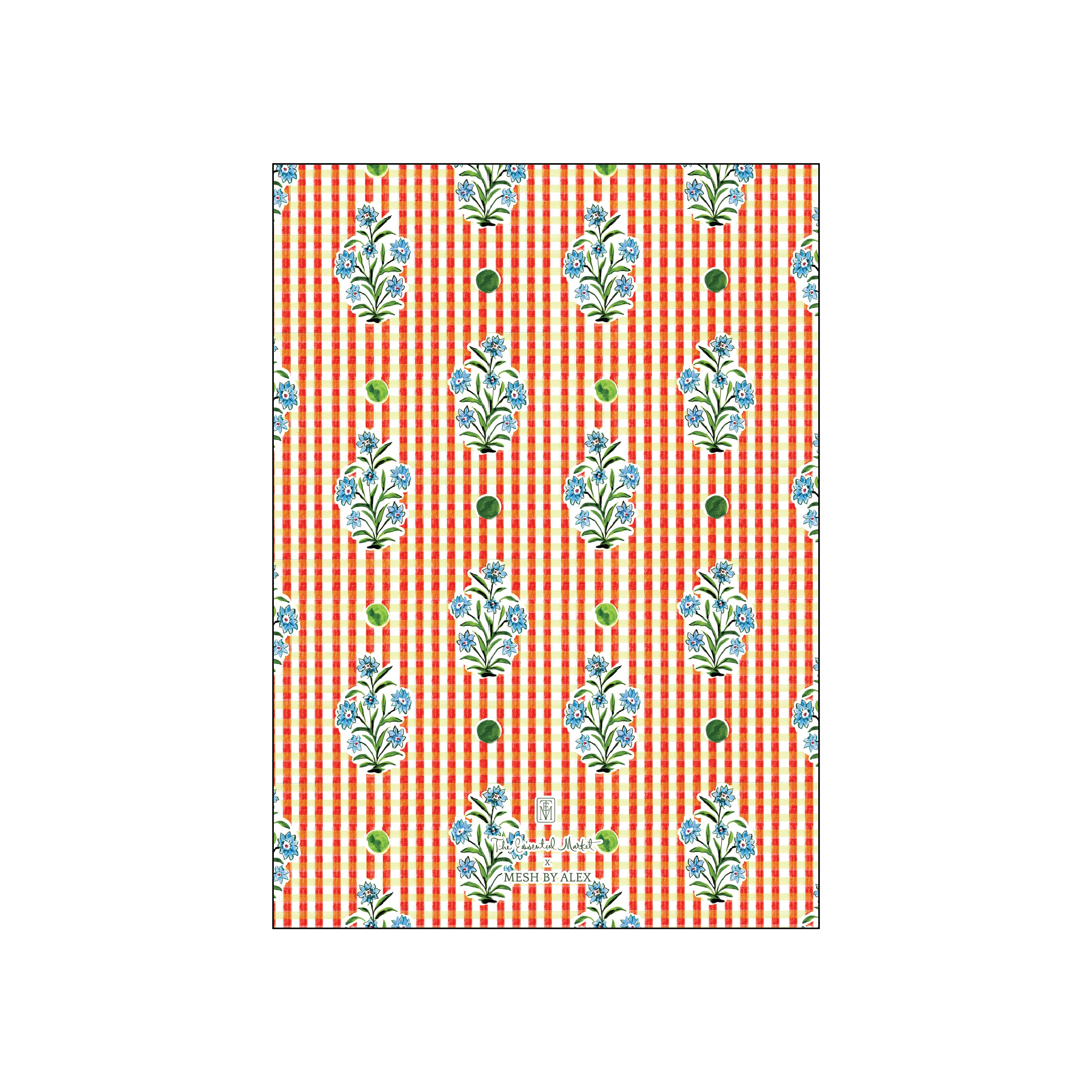 striped floral | holiday card | mesh by alex