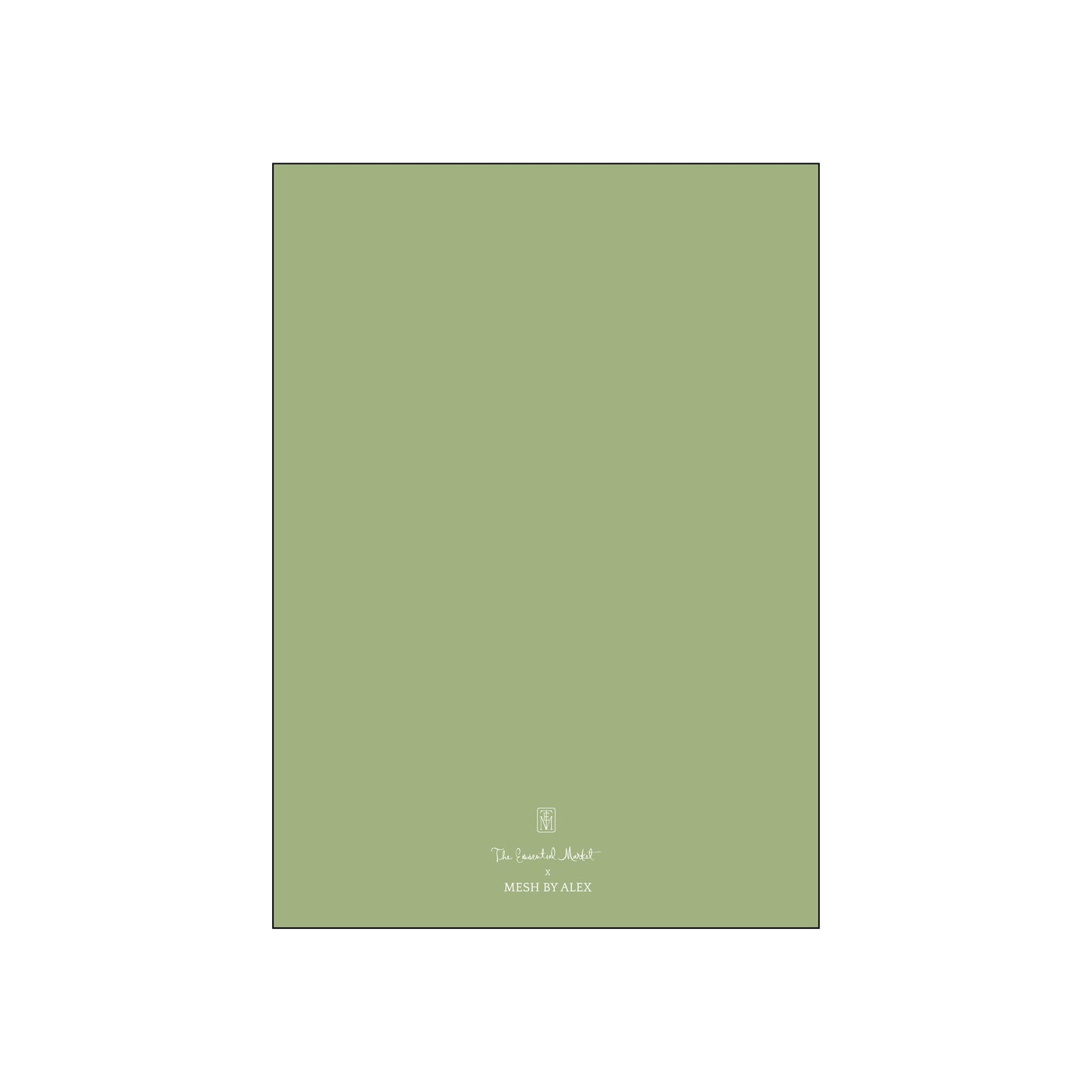 watercolor floral green | holiday card | mesh by alex