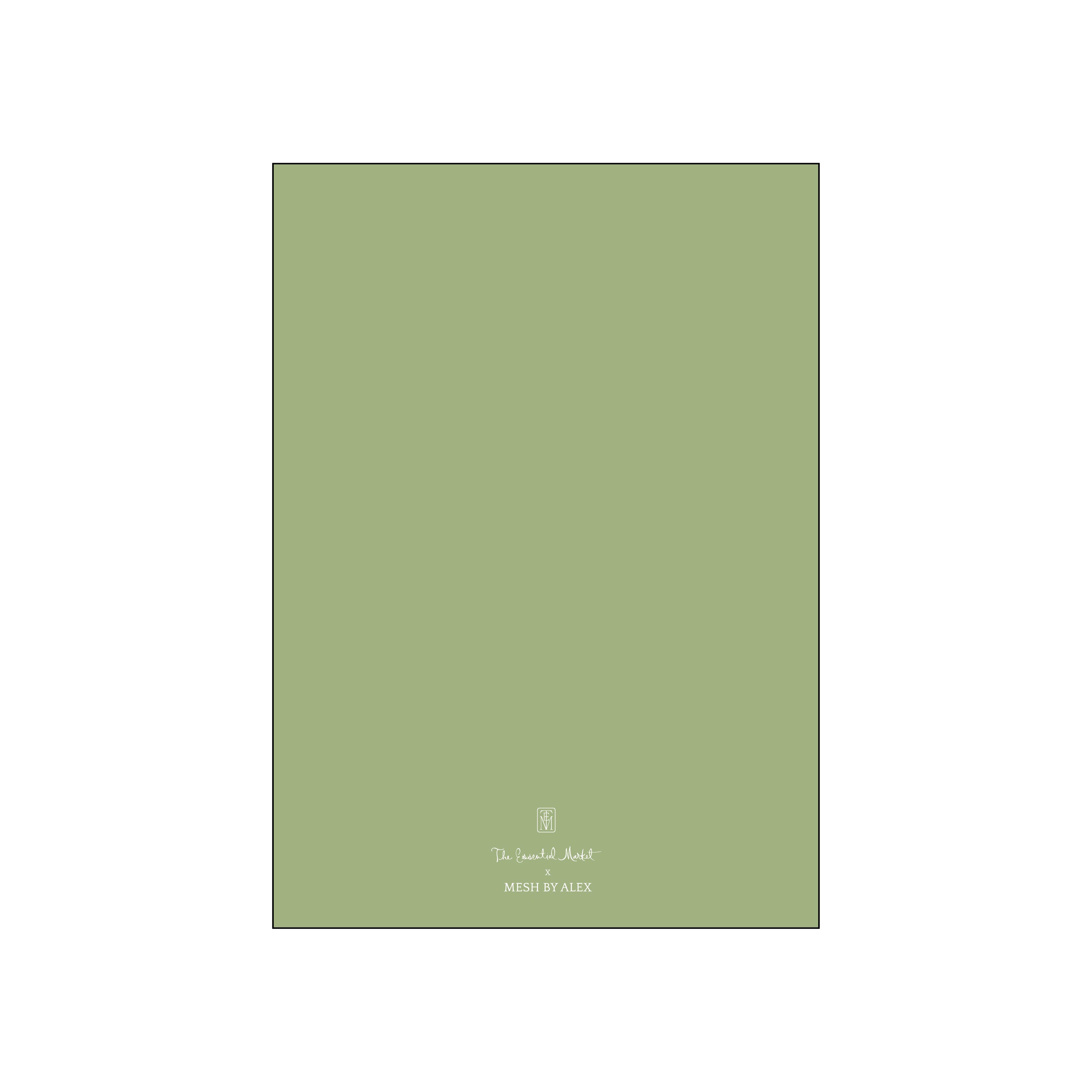 watercolor floral green | holiday card | mesh by alex