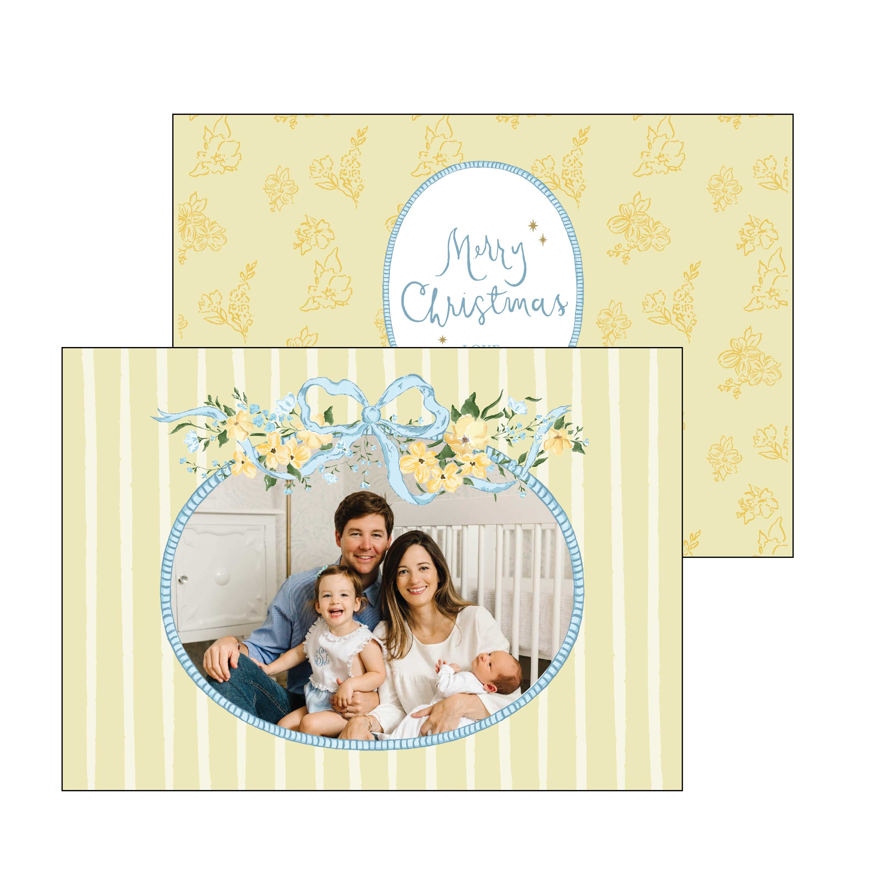 blue and yellow blooms | holiday card | bethany kelm