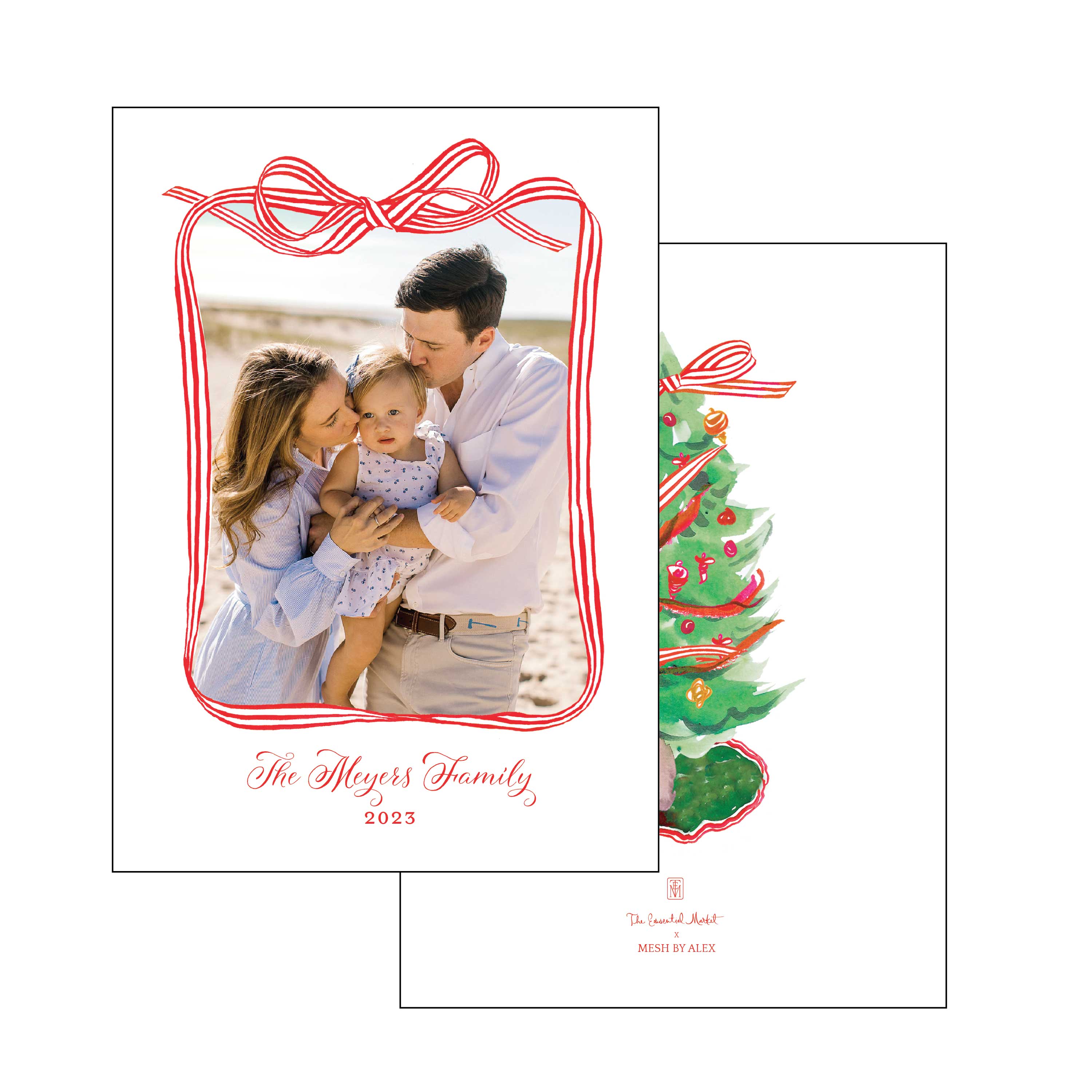 bow tree | holiday card | mesh by alex