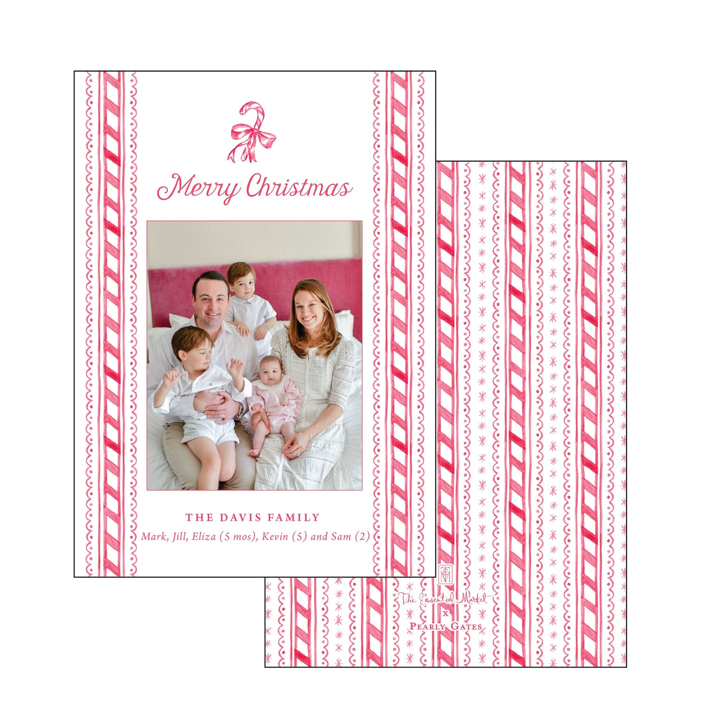 candy stripes | holiday card | pearly gates designs