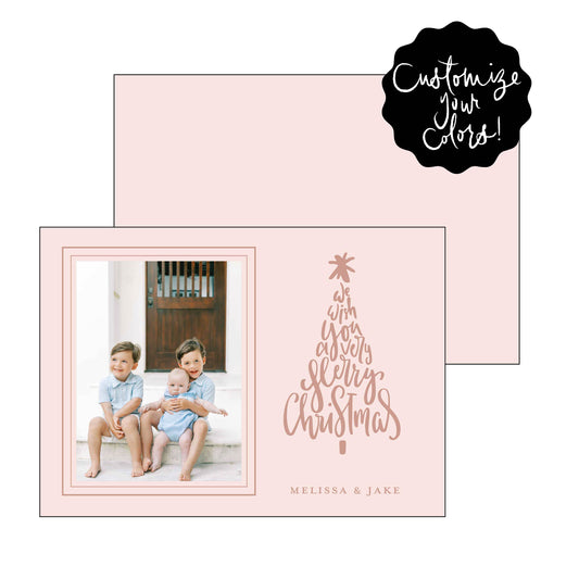 christmas tree | holiday card | foil-stamped