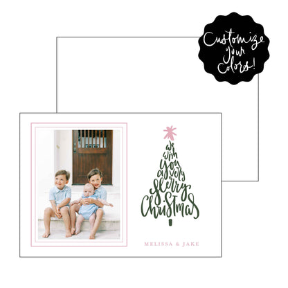 christmas  tree | holiday card | letterpress