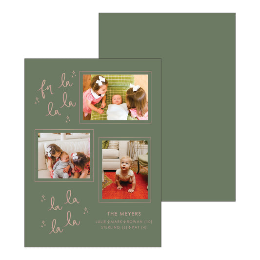 fa la la | holiday card | foil-stamped