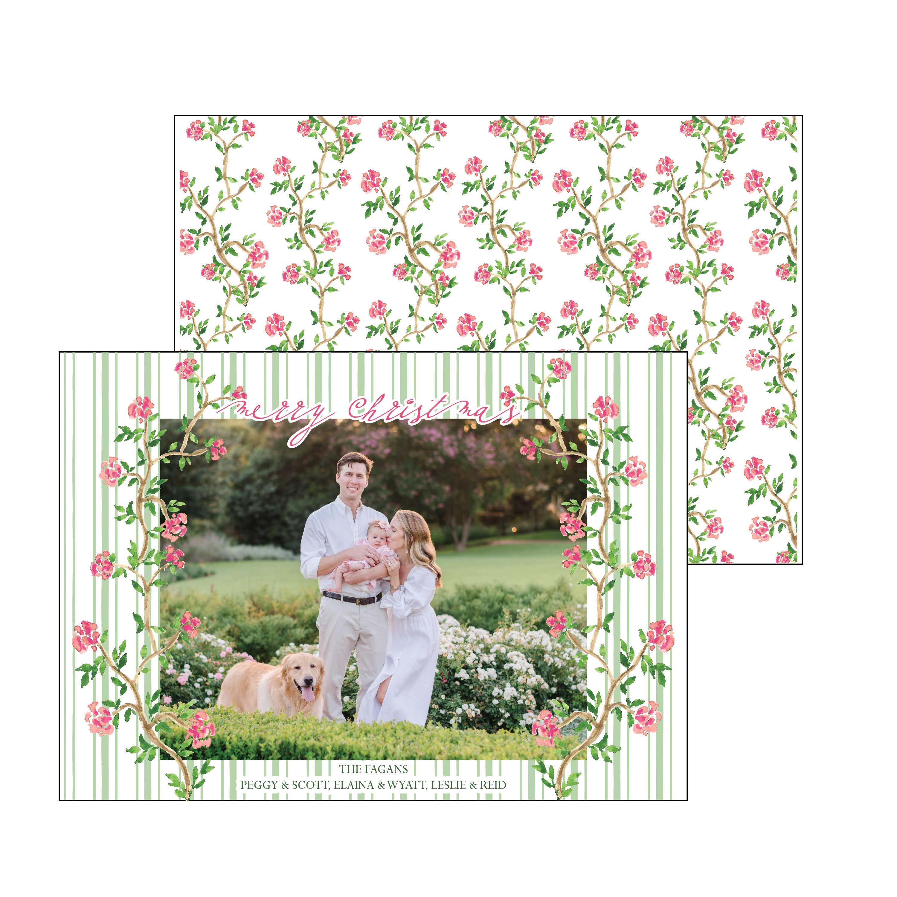 french garden | landscape | holiday card | elaina fagan design