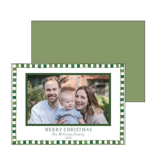 green and white christmas | horizontal | holiday card | mesh by alex